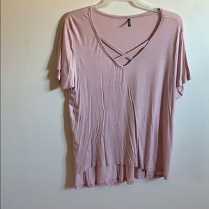 Pink v neck